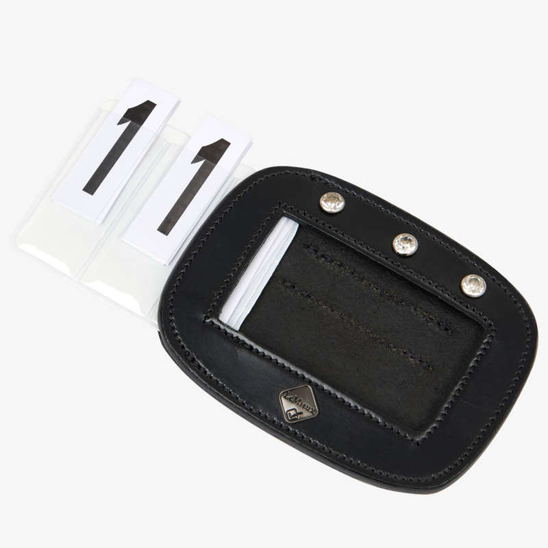 LeMieux Saddle Number Holder Diamante - Black-2